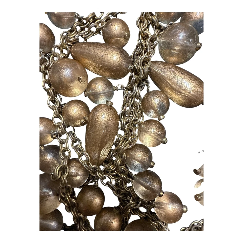 J. Collar CREW Tono Dorado En Capas Cuentas Doradas Distintivo JC284 Foto 3 de 4