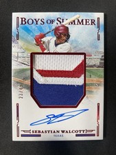 2025 Boys of Summer Sebastian Walcott RED Refractor Patch Auto RPA /49 Rookie