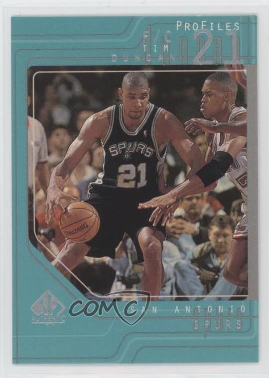 1997-98 SP Authentic Profiles Tim Duncan #P37 HOF 0e3