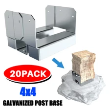 20Pcs 4x4 Concrete Deck Post Anchor Base Adjustable Metal Post Bracket Post Base