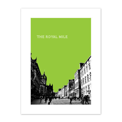 Royal Mile Edinburgh Scotland Famous Street Green Canvas Art Print