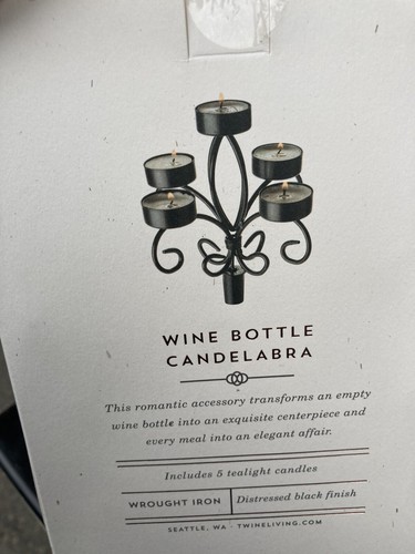 New twine Wine Bottle Candelabra Candle Holder - Picture 5 of 7