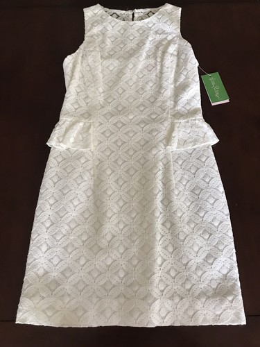 Lilly Pulitzer Abby XO Lace Resort White Sheath Dress SZ 2 MSRP $238 Bridal