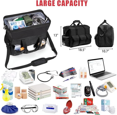 Bolsa Médica Rodante Carro Desmontable Bolsas Extraíbles para EMT Enfermeras Médicos - Imagen 3 de 8