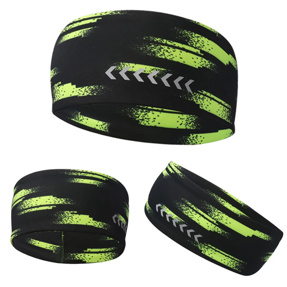 Diadema deportiva reflectante que absorbe la humedad para el cabello para correr ciclismo yoga Foto 4 de 4