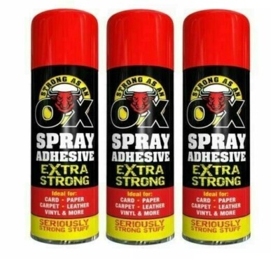 3x500ml SAAO Schwerlast Spray Klebstoff für Teppich Fliese Handwerk Stoff