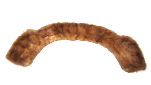 Vintage Real Fur Accessory Set Womens One Size Brown Collar  display picture 1