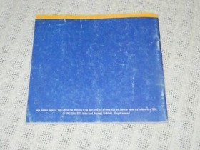 Sega Classics Arcade Collection for Sega CD Instruction Manual ONLY