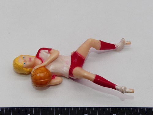Vintage 1979 Wilton Figure Basketball Sport Cake Tops Topper Girl Boy Blonde Toy - Picture 3 of 7