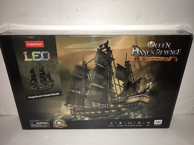 CubicFun LED Queen Annes Revenge Blackbeards Ship Model  (New Factory Sealed)
