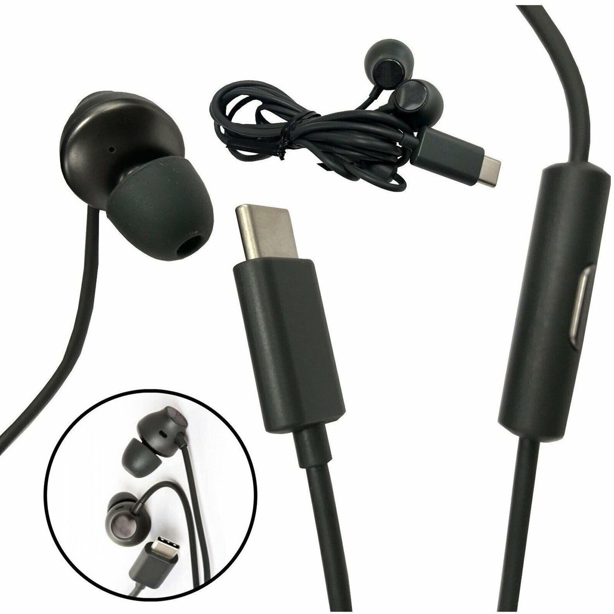 For HTC U11 Denoise Earphone USB Type-C Microphone Sport Headset