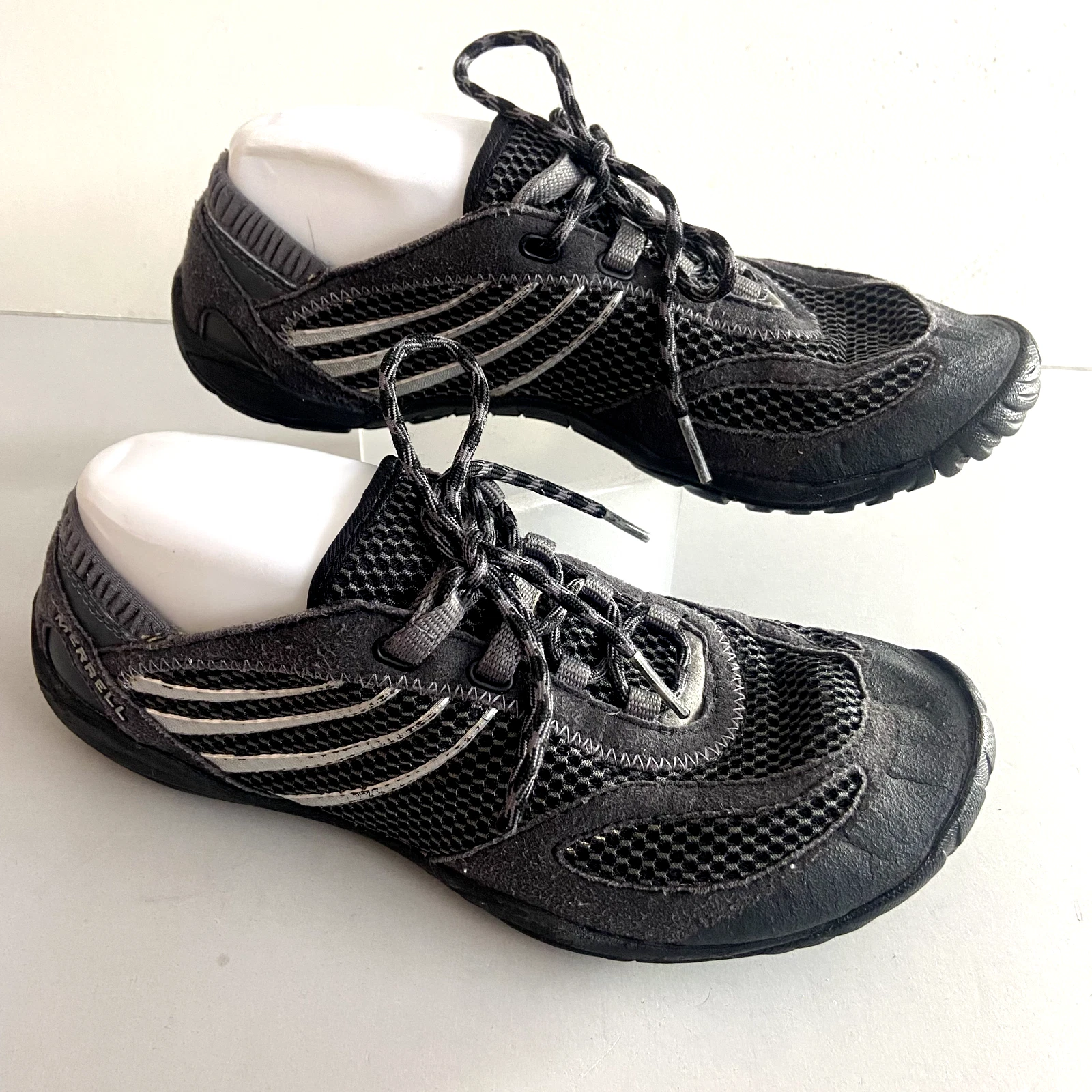 Merrell Pace Glove Barefoot Running Shoes Women's Size 8 Black Gray J35706