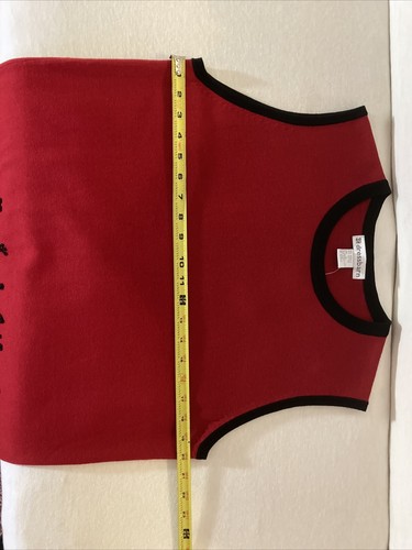 DRESSBARN SWEATER VEST TOP L RED BLACK FLORAL SEQUINS EMBROIDERY SL TANK WOMENS - Picture 6 of 12