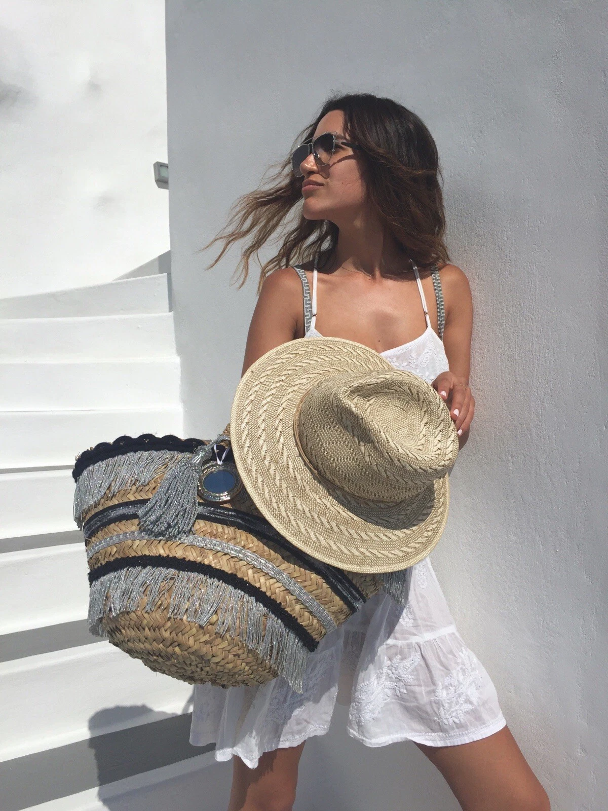 Hatmaker Designer Natural Straw Hat - Size M