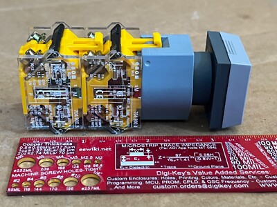 EAO dual 704.900.4 and 704.900.3 Switching Elements w/ Red push button #1
