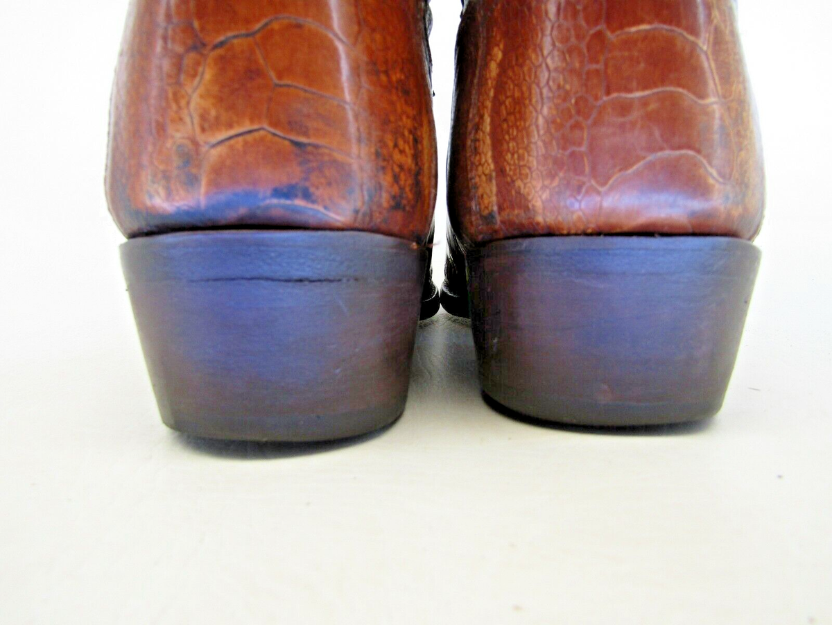 Dan Post Mens Size 10 D Brown All Leather Ostrich Claw Western Cowboy Boots Dan Post Men main image 4
