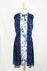 adrianna papell blue floral dress