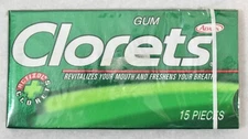 Clorets with Actizol 15 Pieces of Gum-Sealed Vintage