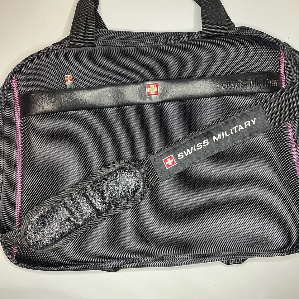 Swiss Gear Army Negro Laptop Equipo Maletín Transporte Mensajero Bolsa Viaje Foto 2 de 4