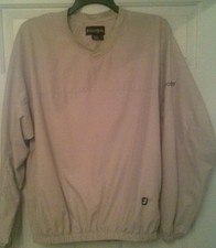 FOOTJOY Mens L Golf Pullover Shirt, Jacket , Coat Long Sleeve LARGE Beige