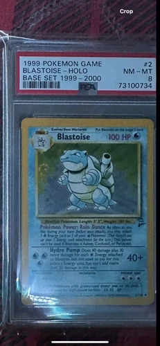 Pokemon Base Set 2 Holo Blastoise Holo 2 PSA 8