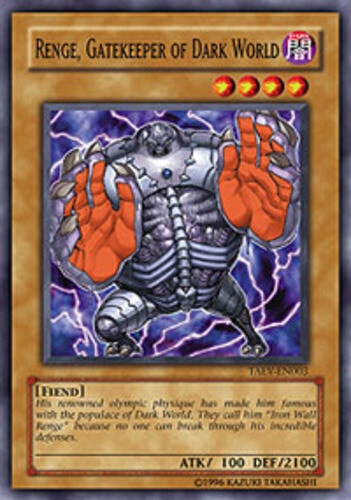 Renge, Gatekeeper of Dark World - TAEV-EN003 - Common - 1st Edition x3 - Near Mi - Picture 1 of 1