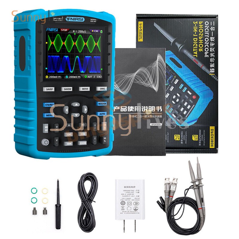 FNIRSI DPOX180H Handheld Digital Oscilloscope 2-Channel Signal Generator Tester