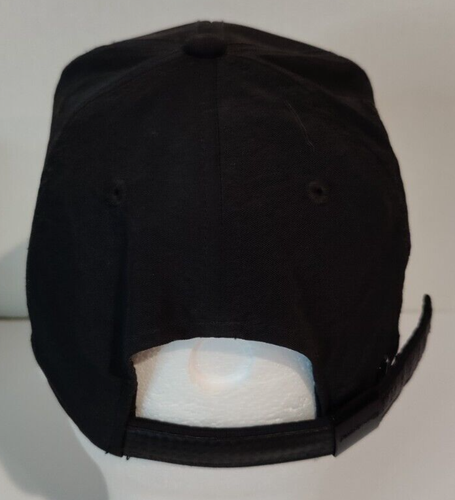 Genuine Benz AMG Logo Strapback Cap Black w/ Carbon Fiber Accent Embroidered - Picture 5 of 9