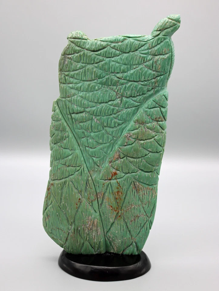 Kateri Quandelacy Sanchez Grande 5 3/4" Alto Turquesa Zuni-Acoma Búho Fetiche Foto 4 de 4