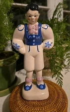 Vintage Kay Finch Pottery California Figurine Boy Blue & White