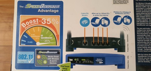 Linksys Wireless-G Broadband Router with Speed Booster WRT54GS v4 - 第 3/24 張圖片