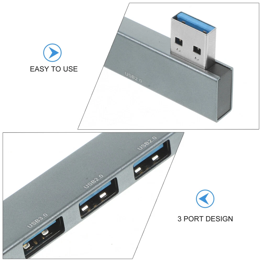 1PC 3-Port USB Hub Expander for Laptop & Notebook Multi-Port Extension