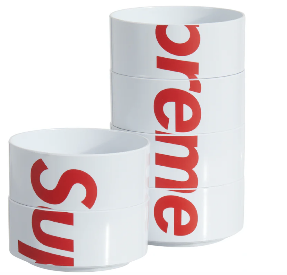 小物 supreme heller bowls SUPREME x HELLER Bowls (Set Of 6) Red/ White - Authentic