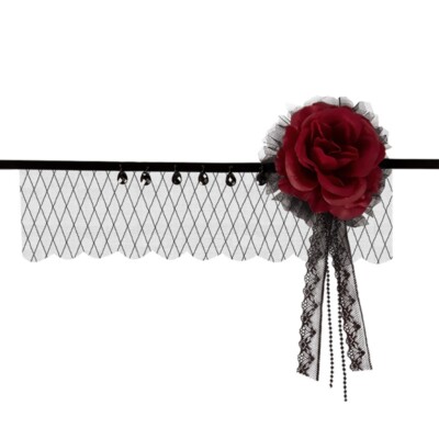 Black Rose Hair Adornment for Halloween Party and Themed Event