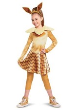 Pokemon Deluxe Eevee Girl's Costume Halloween Dress Large 10-12 