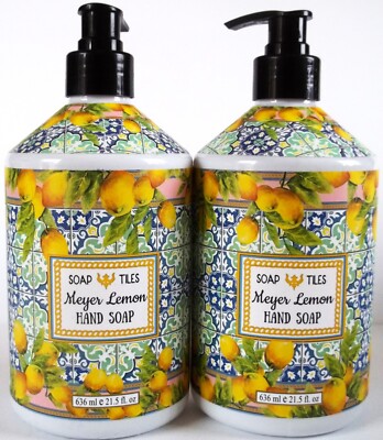 HOME & BODY CO Soap Tiles Hand Soap MEYER LEMON 21.5 fl. oz/636 mL, NEW X 2