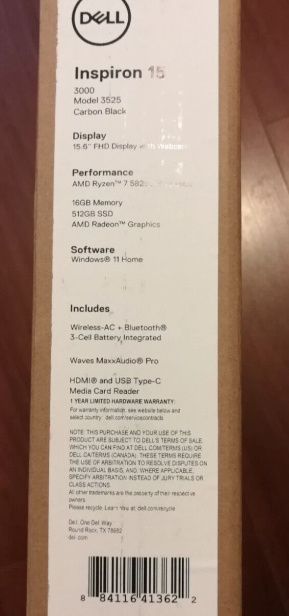 Dell Inspiron 15 3000 3525 Business Laptop 15.6