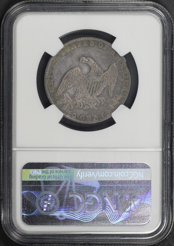 1837 Capped Bust Half Dollar NGC AU Details Rim Damage - Picture 2 of 2
