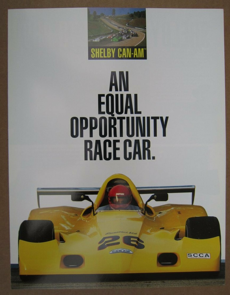 Qty. 3 Shelby Can-Am Race car Brochure Dodge 3.3 V6 CanAm Carroll Chrysler SCCA