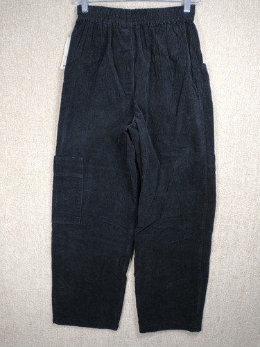 Faded Glory Pull On Corduroy Cargo Pants Sz Yth L 14-16 Black Elastic Waist NWT - Picture 4 of 8