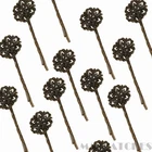 10 X BRONZE TONE FILIGREE HAIR CLIP BOBBY PIN  HAIRPIN ACCESSORY HC02