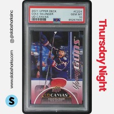 2021 UPPER DECK #C224 COLE SILLINGER UD CANVAS YOUNG GUNS RC ROOKIE PSA 10