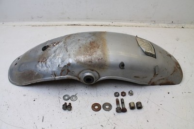 1975 Yamaha DT250 Enduro DT 250 Rear Back Steel Fender - Bent Cracks Holes