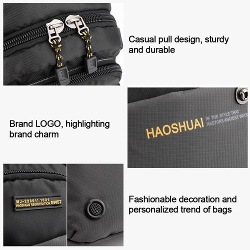 Men's Lightweight Daypack - Small Fashion Rucksack, Travel Crossbody Backpack - Picture 3 of 16