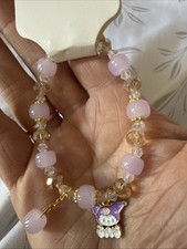 Crystal Beads Expandable Kuromi Bracelet NWT