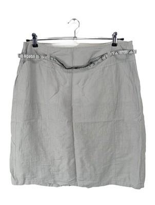 GERRY WEBER High Waist Rock Damen Rock Gr. DE 48 hellgrau Casual-Look
