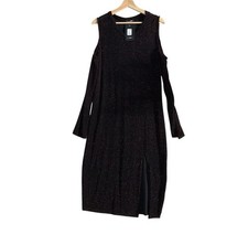 NEW Fashion Nova Women Black Red Shimmer Cold Winter Christmas Dress Sz 3X