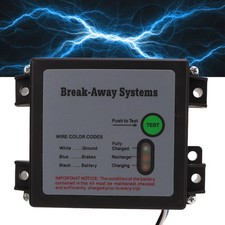 Trailer Brakes Breakaway Kit 12V LED Test Break Away System Universal For