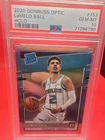 2020 Panini Donruss Optic Holo Prizm LaMelo Ball Rated Rookie PSA 10 #153 RC SP