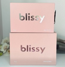 Blissy 100 Mulberry Silk Bundle  Pink Sleep Mask  Bow Bonnet  NEW